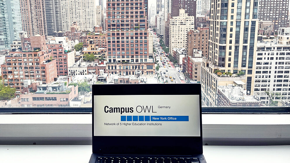 Das Verbindungsbro von Campus OWL mitten in New York City.